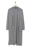 Rachel Rachel Roy Notched Collar Open Front Cardigan In Charcoal