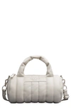 Rag & Bone Cloud Mini Quilted Leather Duffle In Cream