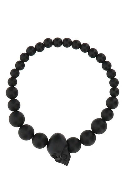 Alexander Mcqueen Man Black Resine Bracelet