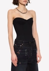 Balenciaga Boned Corset Top In Black