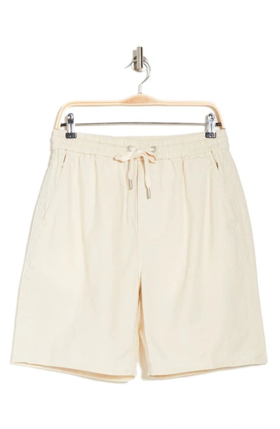 Rag & Bone Reed Linen And Cotton-blend Drawstring Shorts In Turtledove