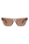 Diff Winona Square Sunglasses In Milky Tan