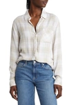 Rails Hunter Plaid Button-up Shirt In White Almond