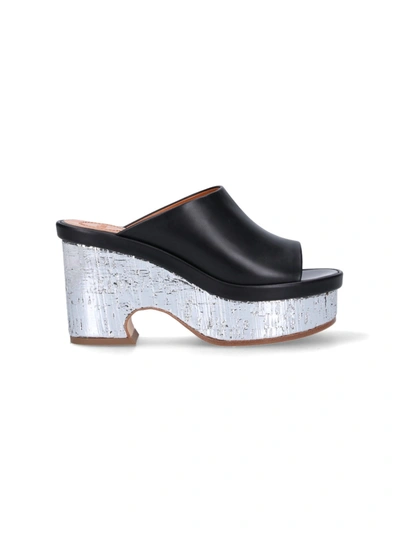 Chloé Oli Leather Platform Mules In Default Title