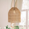 Jonathan Y Koda 13" 1-light Farmhouse Coastal Bohemian Rattan 180" Cord Plug-in Or Hardwired Led Pendant