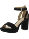 Cl By Laundry Womens Faux Suede Open Toe Block Heel In Black
