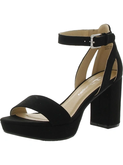 Cl By Laundry Womens Faux Suede Open Toe Block Heel In Black