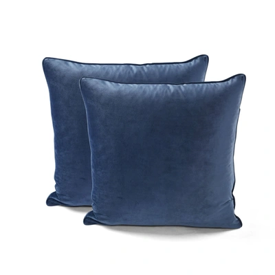 Lush Decor Velvet Solid Decorative Pillow Cover 2-pack Set
