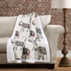 LUSH DECOR HATI ELEPHANTS THROW SHERPA