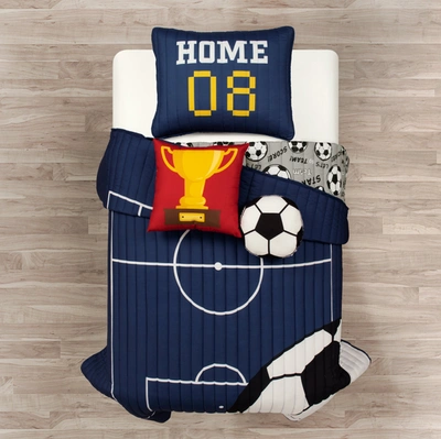 Lush Decor Soccer Game Reversible Oversized Quilt Set