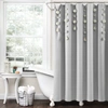 Lush Decor Fashion Boho Pom Pom Tassel Linen Shower Curtain