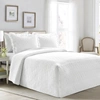 LUSH DECOR FRENCH COUNTRY GEO RUFFLE SKIRT 3 PIECE BEDSPREAD SET