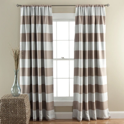 Lush Decor Stripe Blackout Window Curtain Set