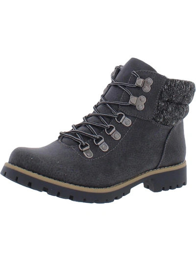 CLIFFS BY WHITE MOUNTAIN PATHFIELD WOMENS KNIT LACE-UP ANKLE BOOTS