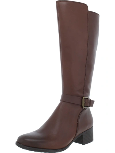 Naturalizer Kalona Womens Leather Pull On Knee-high Boots In Gold