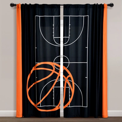 Lush Decor Basketball Game Window Curtain Panel Set