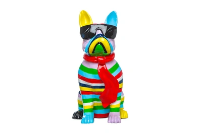 Interior Illusion Plus Interior Illusions Plus Stripe Dog With Black Glasses - 14" Tall