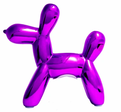 Interior Illusion Plus Interior Illusions Plus Purple Mini Ceramic Dog Piggy Bank - 7.5" Tall