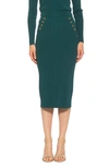 Alexia Admor Ocean Ribbed Midi Skirt In Emerald