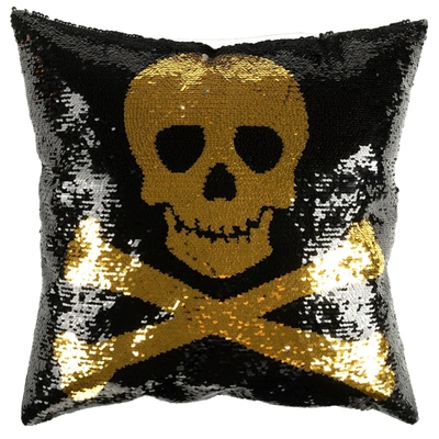Lush Decor Skull And Crossbones Decorative Pillow