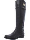 Tommy Hilfiger Twshyenne3 Womens Leather Zipper Knee-high Boots In Black