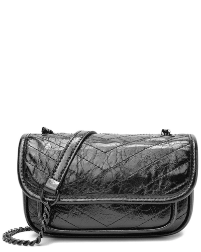Tiffany & Fred Woven Leather Shoulder Bag In Black