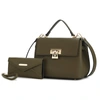 MKF COLLECTION BY MIA K HADLEY VEGAN LEATHER WOMEN'S SATCHEL BAG WITH WRISTLET WALLET- 2 PIECES