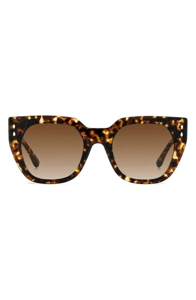 Isabel Marant 53mm Cat Eye Sunglasses In Havana/brown Gradient