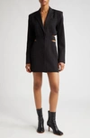 Jacquemus Bari Cutout Wool-canvas Mini Dress In Black