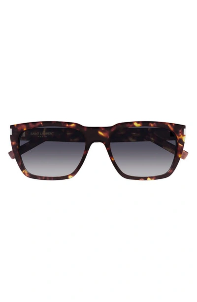 Saint Laurent Men's Sl 5980 Acetate Rectangle Sunglasses In Havana