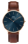 Daniel Wellington Men's Classic St. Mawes Stainless Steel & Leather Strap Watch/40mm In Rose_gold