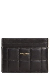 SAINT LAURENT QUILTED LEATHER CARD CASE
