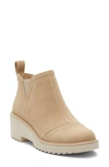 Toms Women's Maude Round Toe Lug Sole Booties In Oatmeal Suede