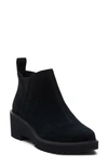 Toms Women's Maude Round-toe Lug Sole Booties Women's Shoes In Black,black Suede