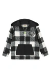 Andy & Evan Boy's Teenage Mutant Ninja Turtles Buffalo Check Shacket In Black Check