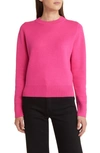 Nordstrom Signature Wool & Cashmere Blend Long Sleeve Sweater In Pink Glow Heather