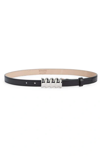 Khaite Julius Calfskin Belt In Black