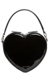 Liselle Kiss Harley Faux Leather Heart Crossbody Bag In Black Glossy