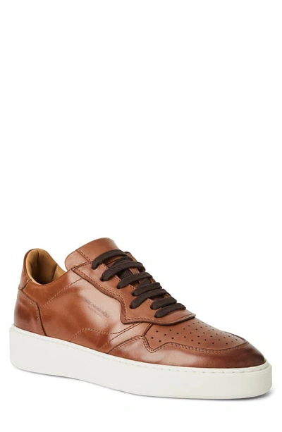 Bruno Magli Dezi Leather Trainer In Cognac