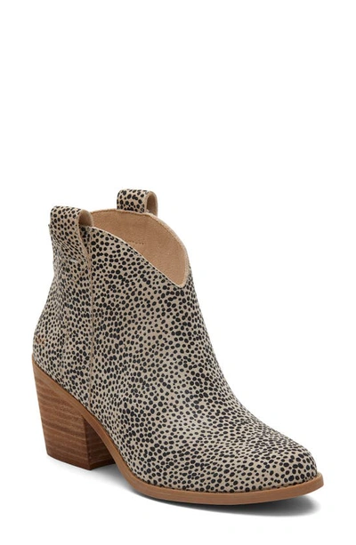 Toms Women's Constance Pull On Western Booties In Sahara Cheetah Suede