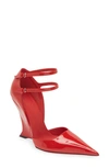 FERRAGAMO VIDYA DOUBLE ANKLE STRAP POINTED TOE PUMP