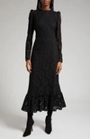 BYTIMO LONG SLEEVE COTTON BLEND LACE DRESS