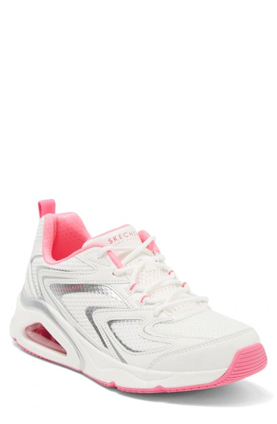 Skechers Tres-air Sneaker In White/ Pink