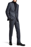 Zegna Prince Of Wales Centoventimila Wool Suit In Blue
