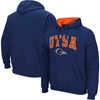 Colosseum Men's  Navy Utsa Roadrunners Arch & Logo Pullover Hoodie In Navy