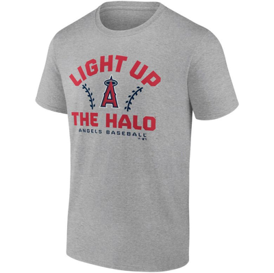 Fanatics Branded Heathered Gray Los Angeles Angels Iconic Go For Two T-shirt