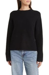 Nordstrom Signature Cashmere Crewneck Sweater In Black Rock