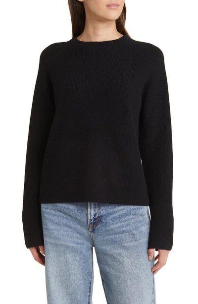 Nordstrom Signature Cashmere Crewneck Sweater In Black Rock