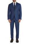 Jack Victor Espirit Mixy Stretch Wool Suit In Mid Blue