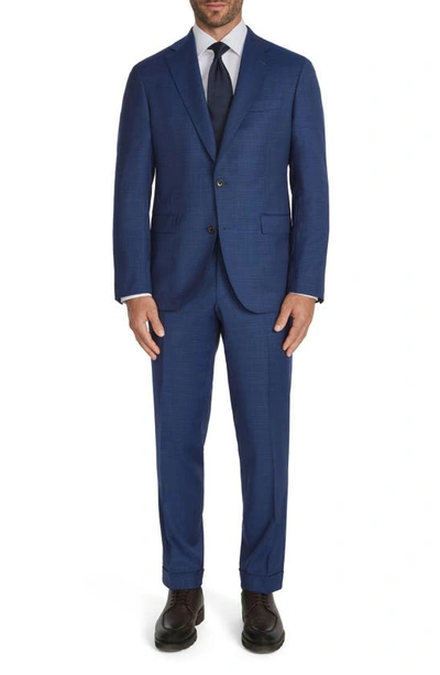 Jack Victor Espirit Mixy Stretch Wool Suit In Mid Blue